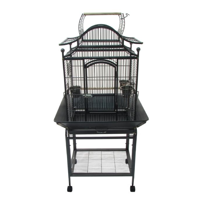TOPMAST Cage pour perroquets Bologna – Anthracite (56 x 42 x 145 cm)