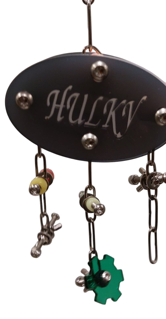 PENDENTIF ACRYLIQUE OVALE noir