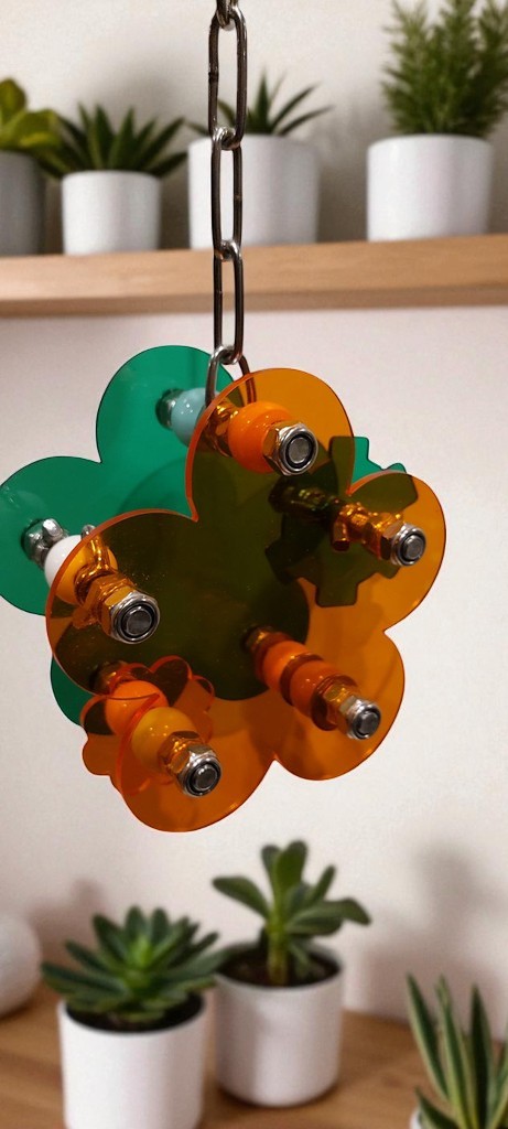 PENDENTIF FLEUR ACRYLIQUE moyen
