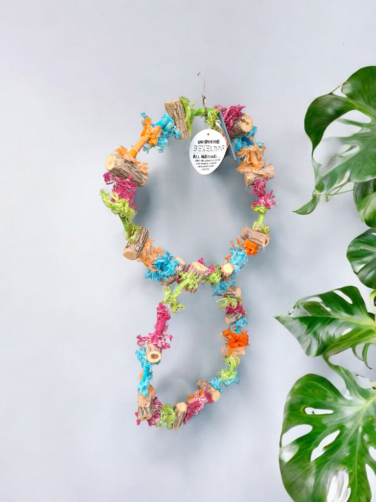 Double Anneau Bois + Corde – 35 cm