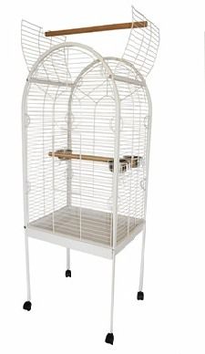 Topmast Cage à perroquet JOAN blanche 55 x 55 x 160 cm