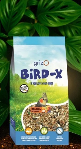 [101023010] Mélange Bird-x Grandes Perruches – Aliment de base Belge avec Fruits & Vitamines – Sans Poussière