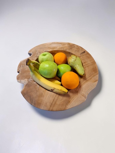 JAVASCHAAL LARGE – FOERAGEERSCHAAL / DECORATIEVE HOUTEN SCHAAL