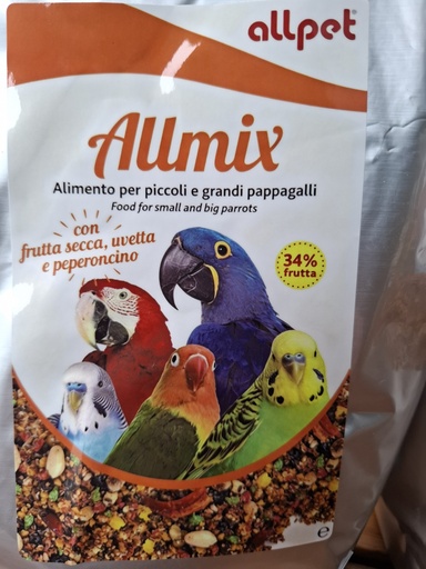 All Pet Allmix Papegaaienvoer met Fruit – 1 kg / 2,5 kg